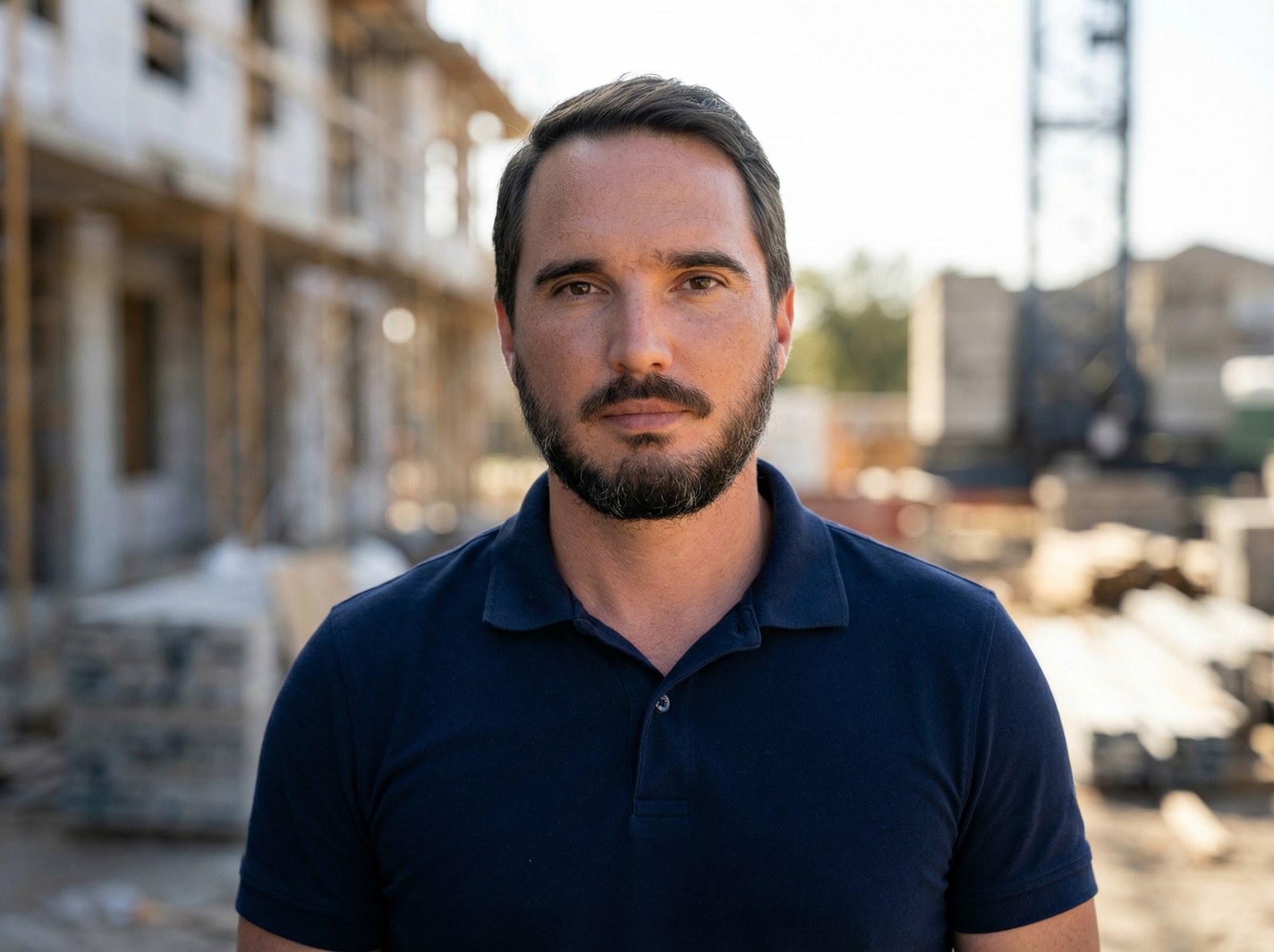 Daniel Estrada, founder and General Contractor at Sisu Development, on a McAllen jobsite during framing.